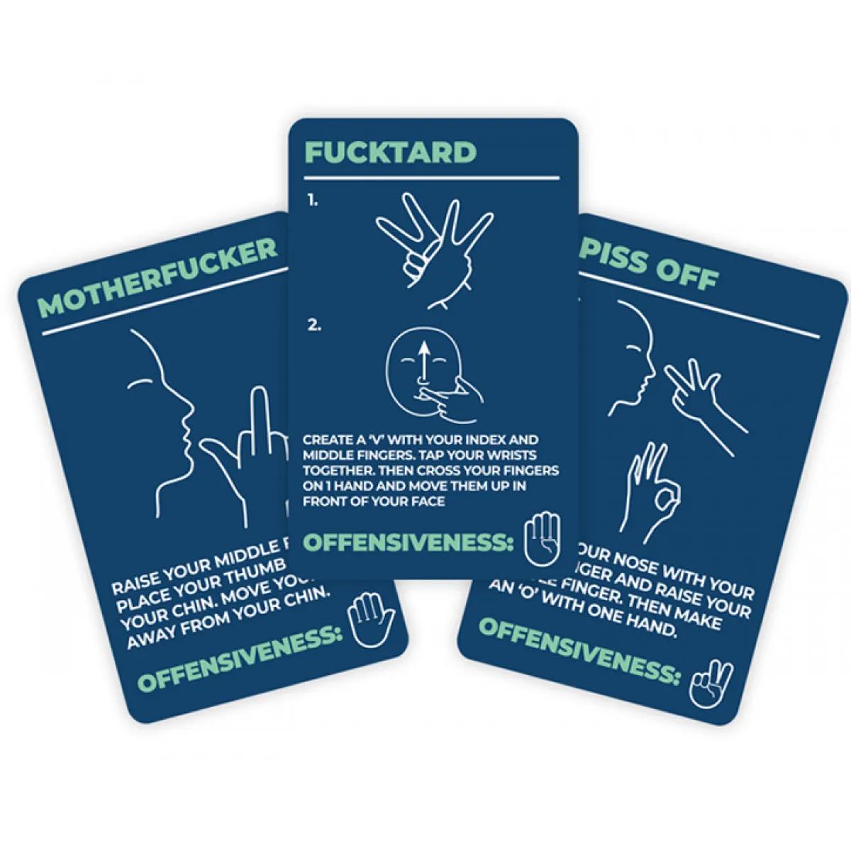 Kartice  HOW TO F**KING SWEAR IN SIGN LANGUAGE 