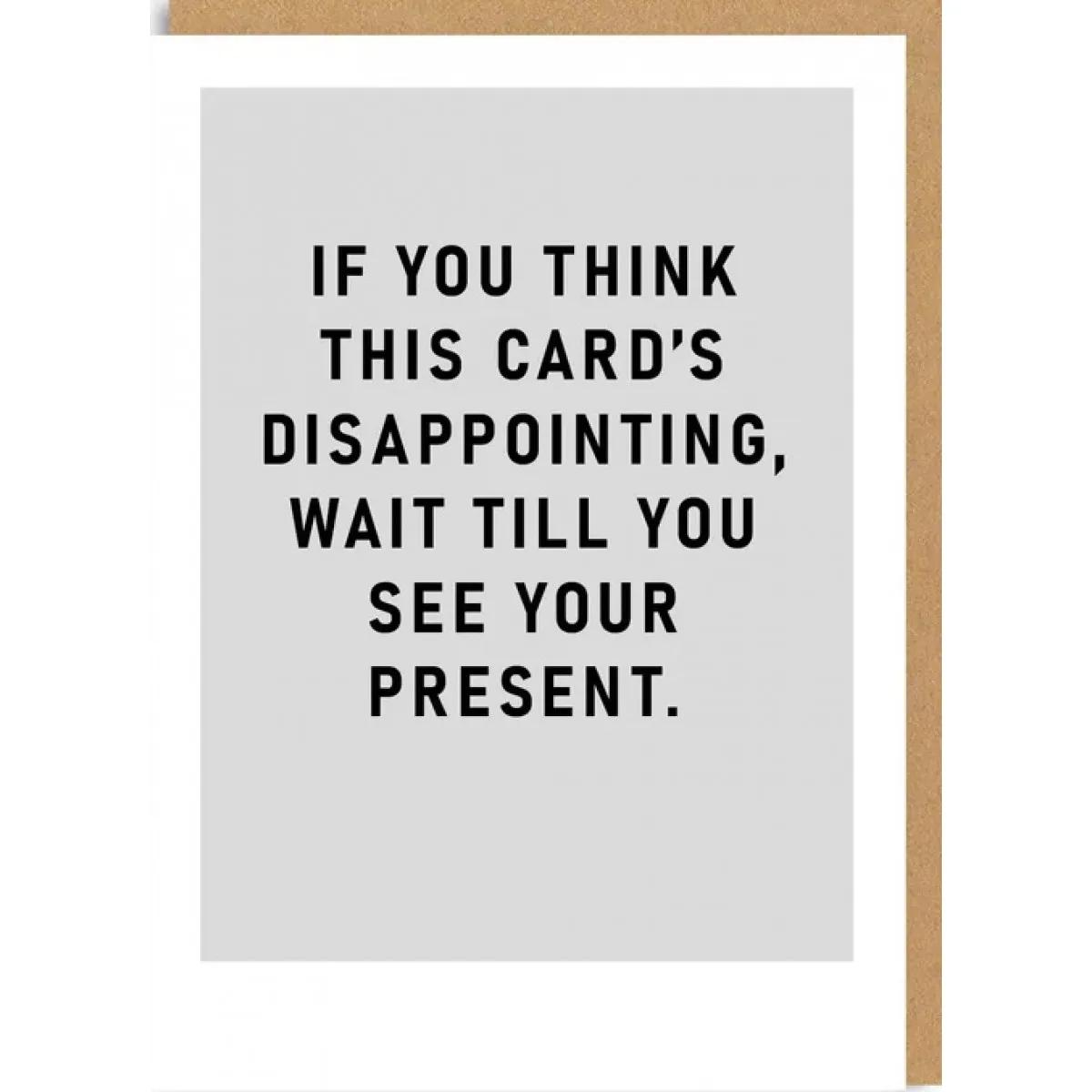 Rođendanska čestitka DISAPPOINTING CARD 