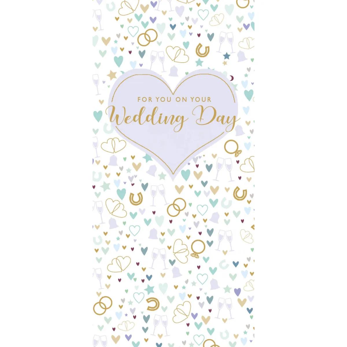 Čestitka za venčanje BLUE WEDDING SYMBOLS 