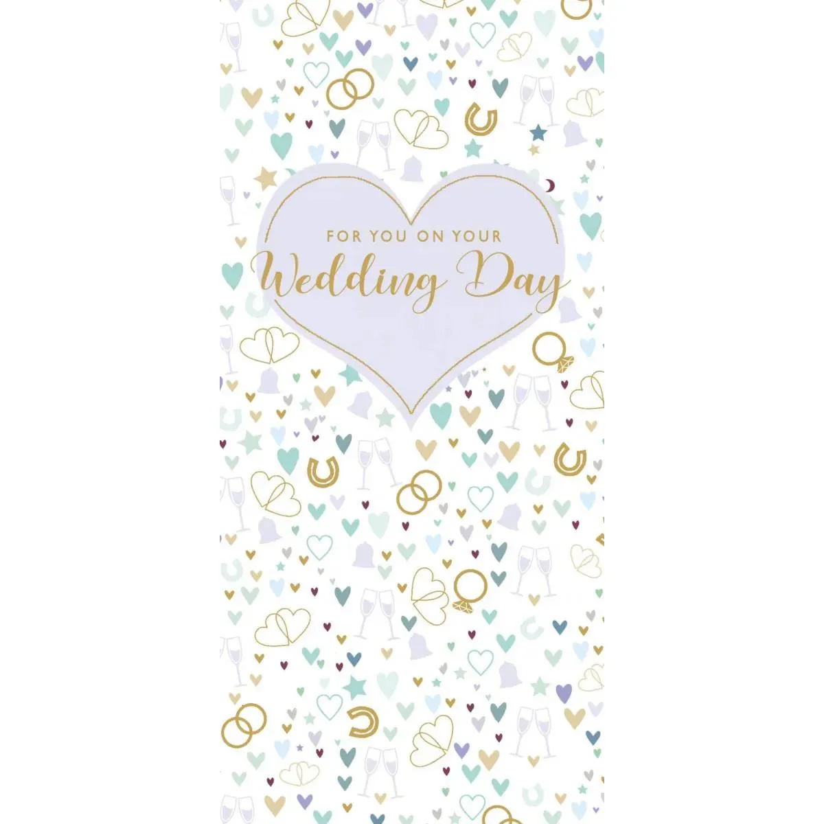 Čestitka za venčanje BLUE WEDDING SYMBOLS 