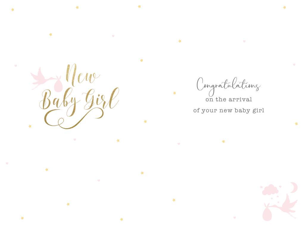 Čestitka za rođenje deteta NEW BABY GIRL 