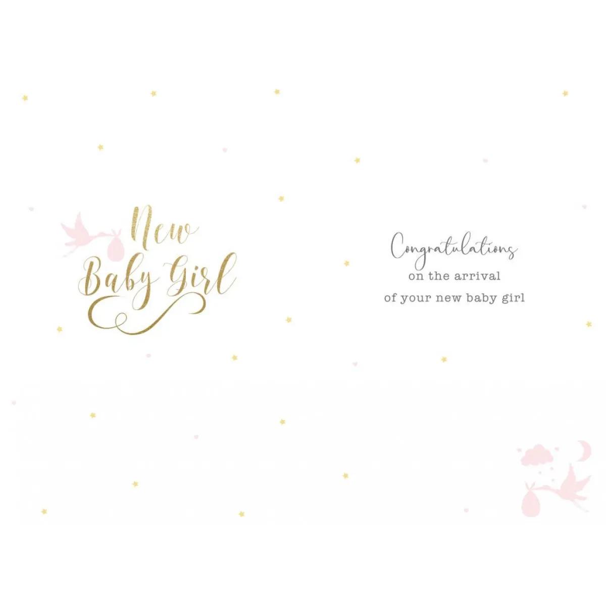Čestitka za rođenje deteta NEW BABY GIRL 