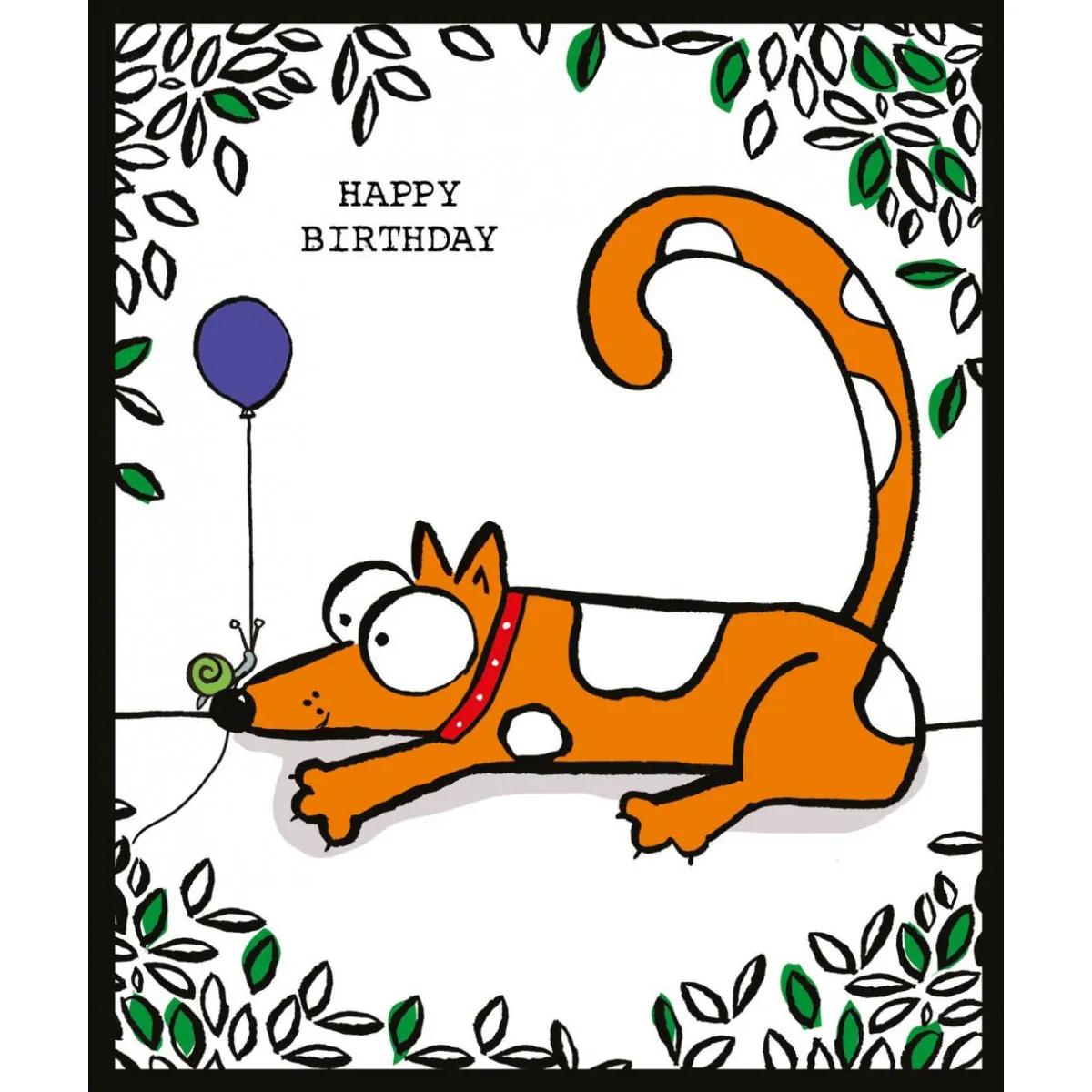 Rođendanska čestitka DOG/SNAIL 