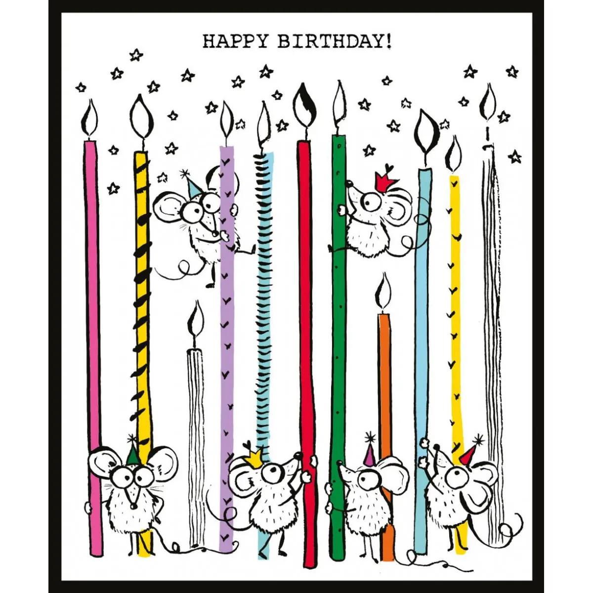 Rođendanska čestitka CANDLES & MICE 