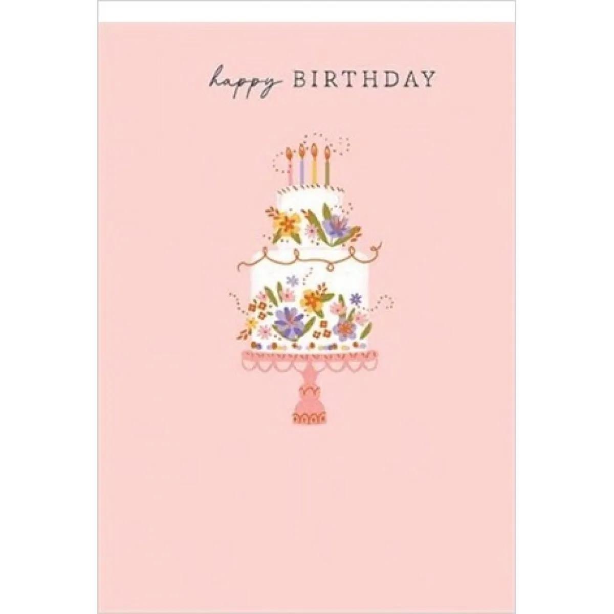 Rođendanska čestitka FLORAL BIRTHDAY CAKE 