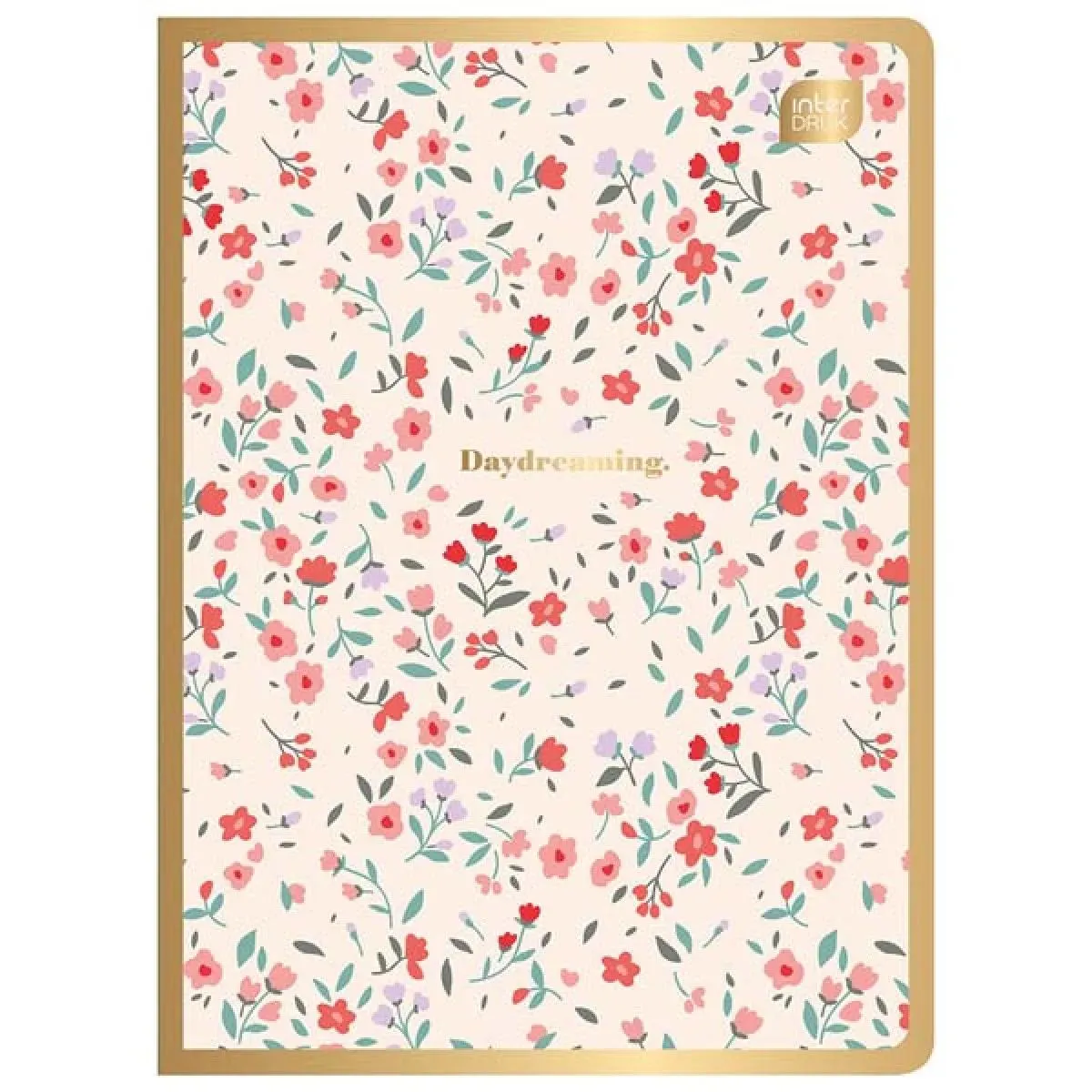 Sveska A5, kvadratići, METALLIC FLORAL / ČETIRI VRSTE 