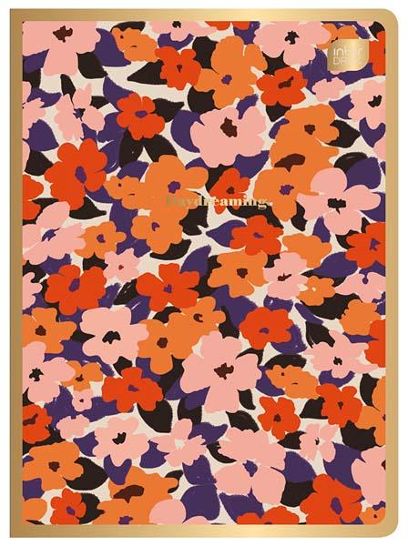 Sveska A5, kvadratići, METALLIC FLORAL / ČETIRI VRSTE 