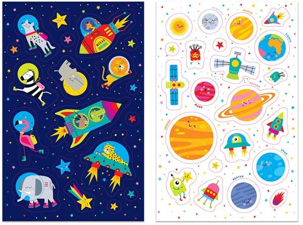 Bojanka sa stikerima BB SPACE 