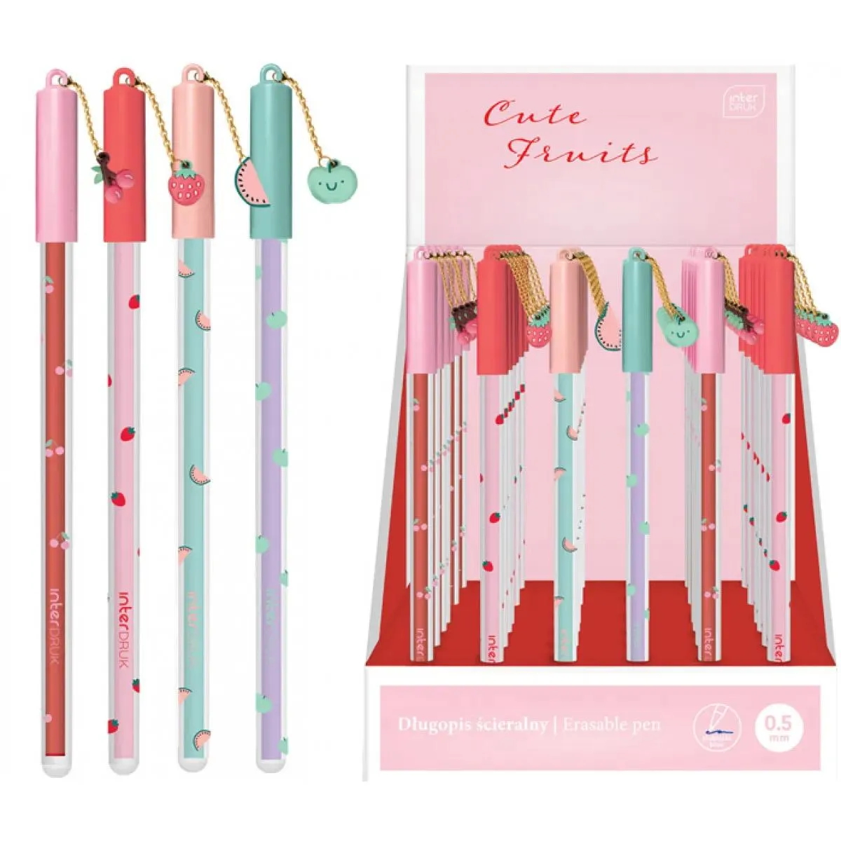Piši-briši hemijska olovka CUTE FRUITS / ČETIRI VRSTE 