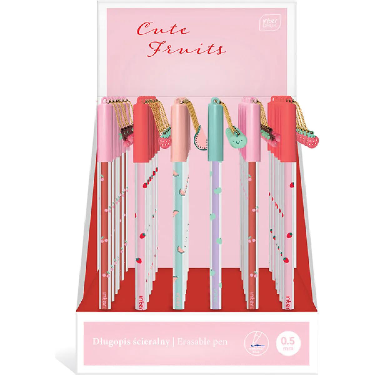 Piši-briši hemijska olovka CUTE FRUITS / ČETIRI VRSTE 