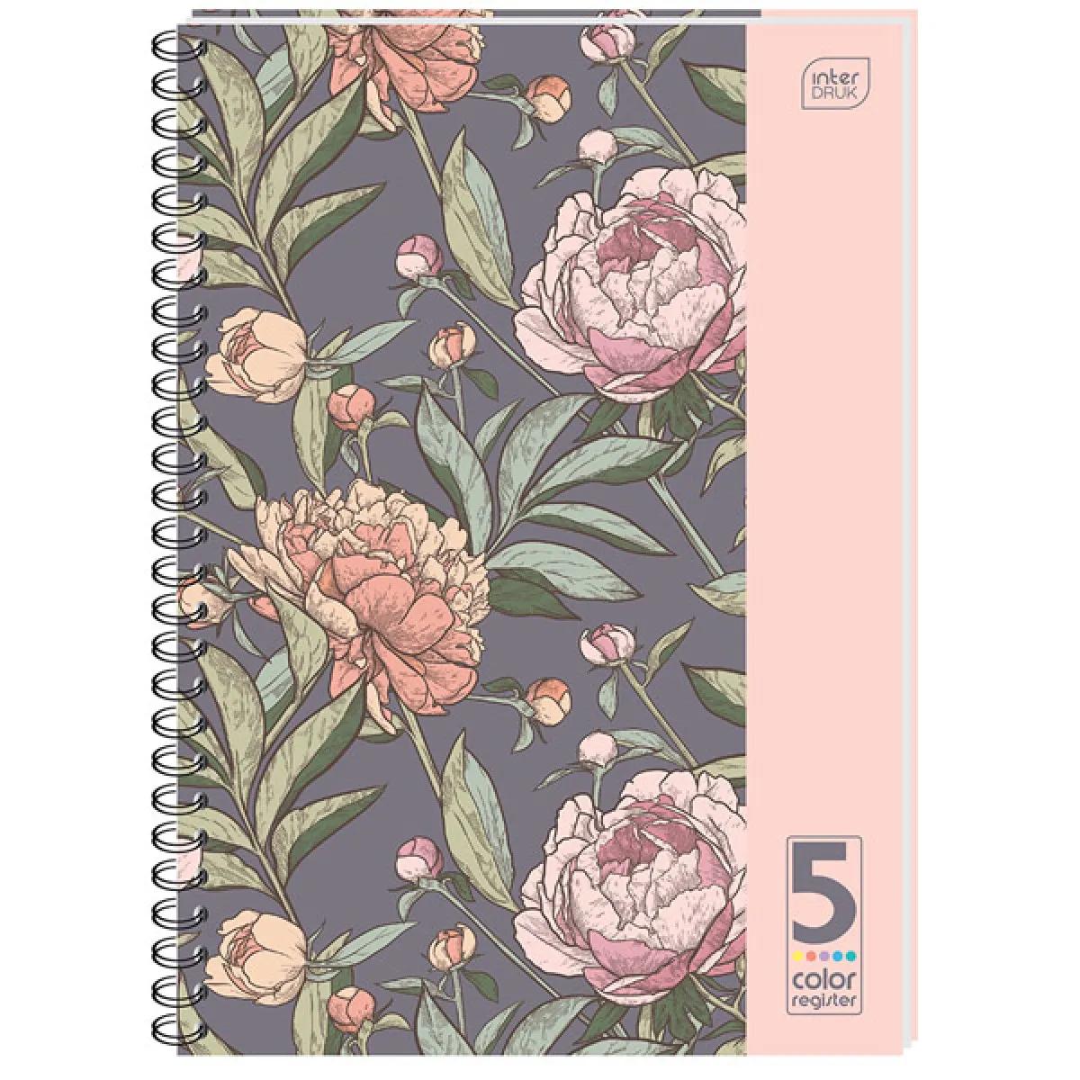 Sveska sa spiralom B5 kvadrati COLOURED DIVIDERS / TRI VRSTE 