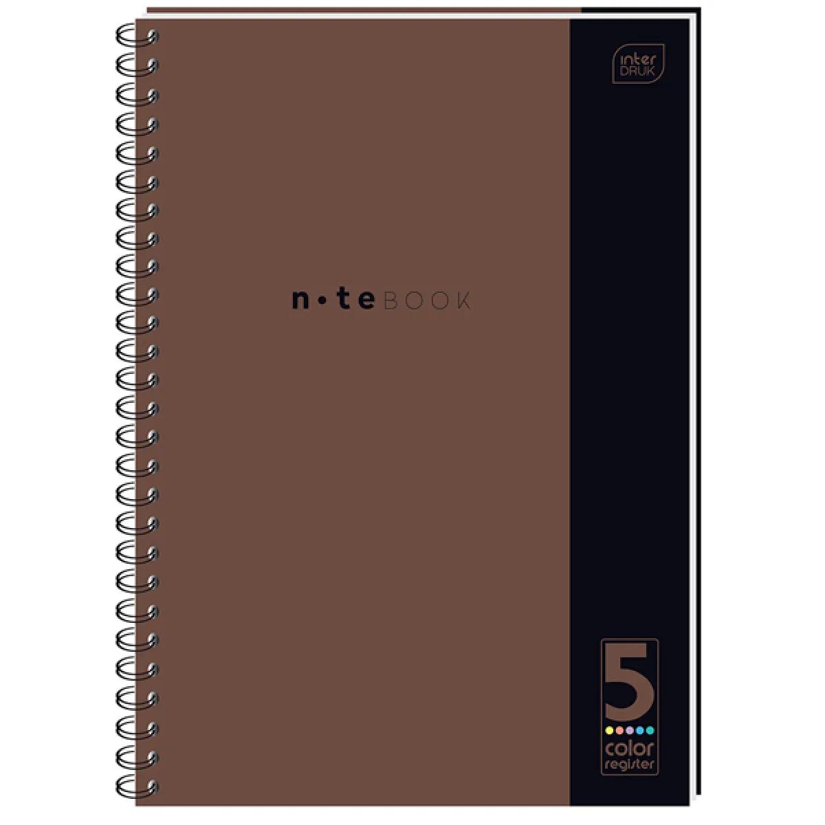 Sveska sa spiralom B5 kvadrati COLOURED DIVIDERS / TRI VRSTE 