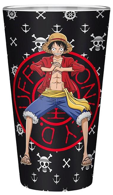Velika staklena čaša ONE PIECE 400ml 