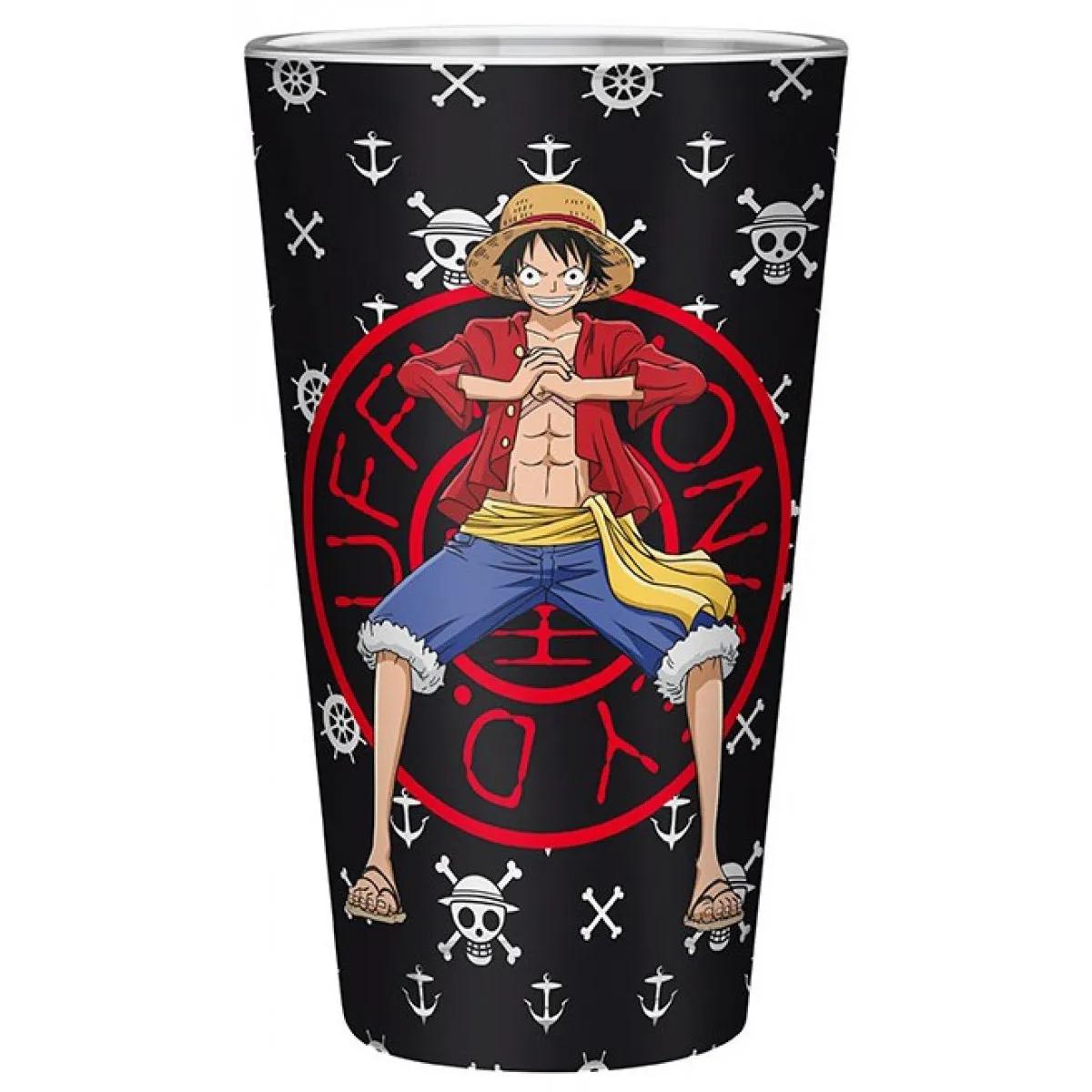 Velika staklena čaša ONE PIECE 400ml 
