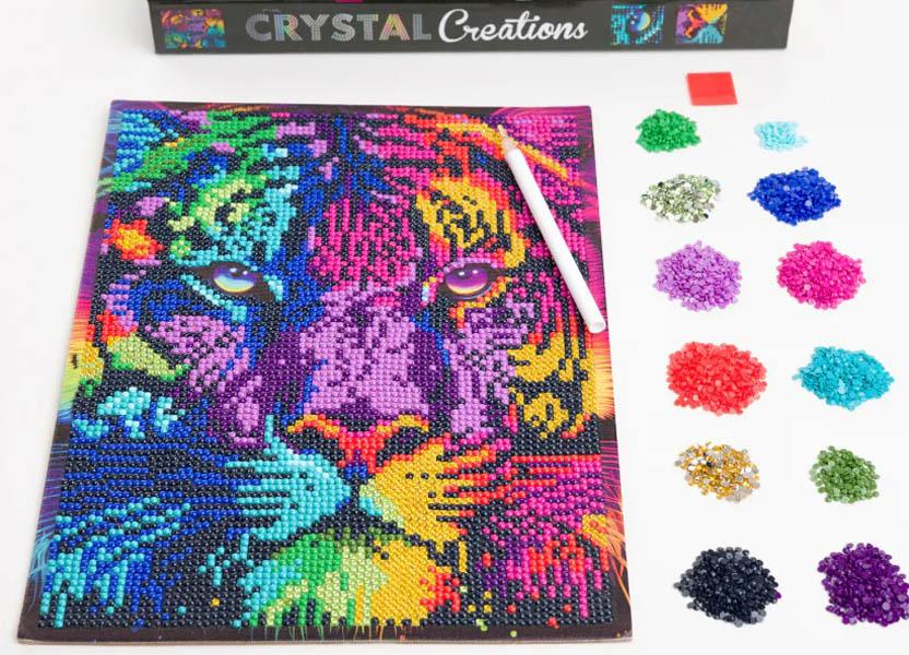Kreativni set -slikanje kristalima NEON TIGAR 