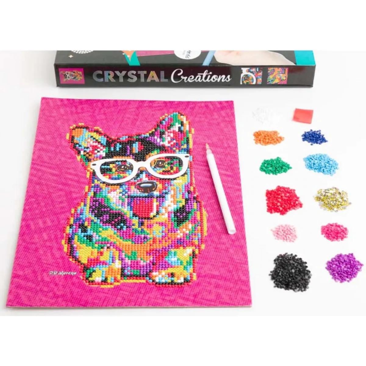 Kreativni set -slikanje kristalima KORGI SA NAOČARIMA 