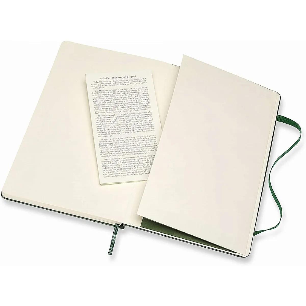 Notes 13 x 21 MOLESKINE Myrtle Green, tvrdi povez, na kvadratiće 