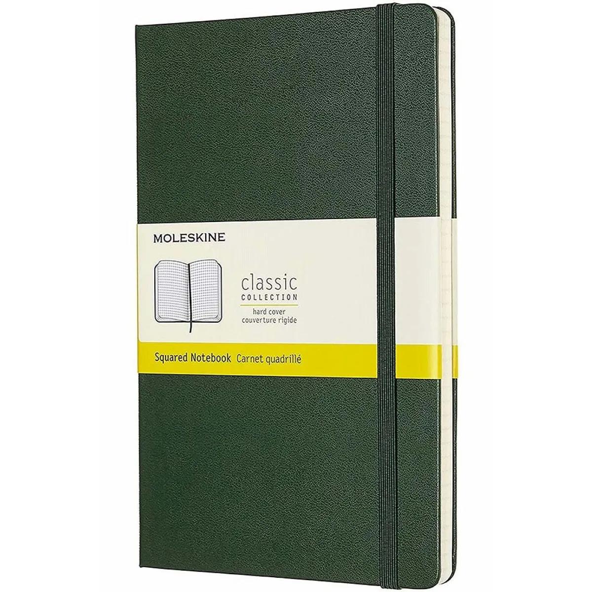 Notes 13 x 21 MOLESKINE Myrtle Green, tvrdi povez, na kvadratiće 