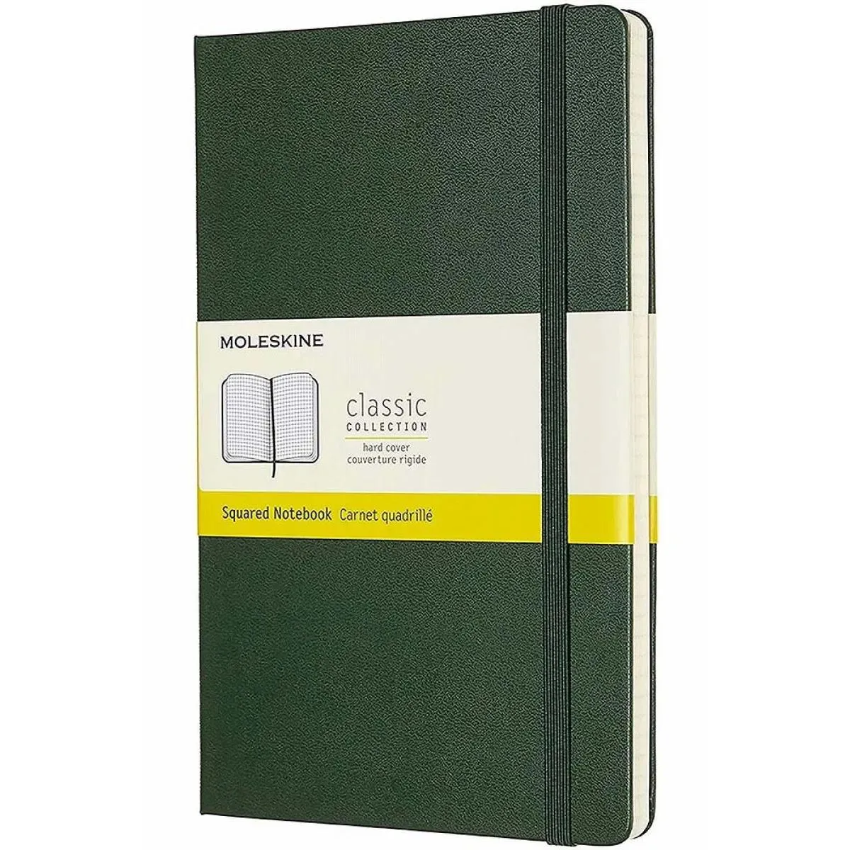 Notes 13 x 21 MOLESKINE Myrtle Green, tvrdi povez, na kvadratiće 
