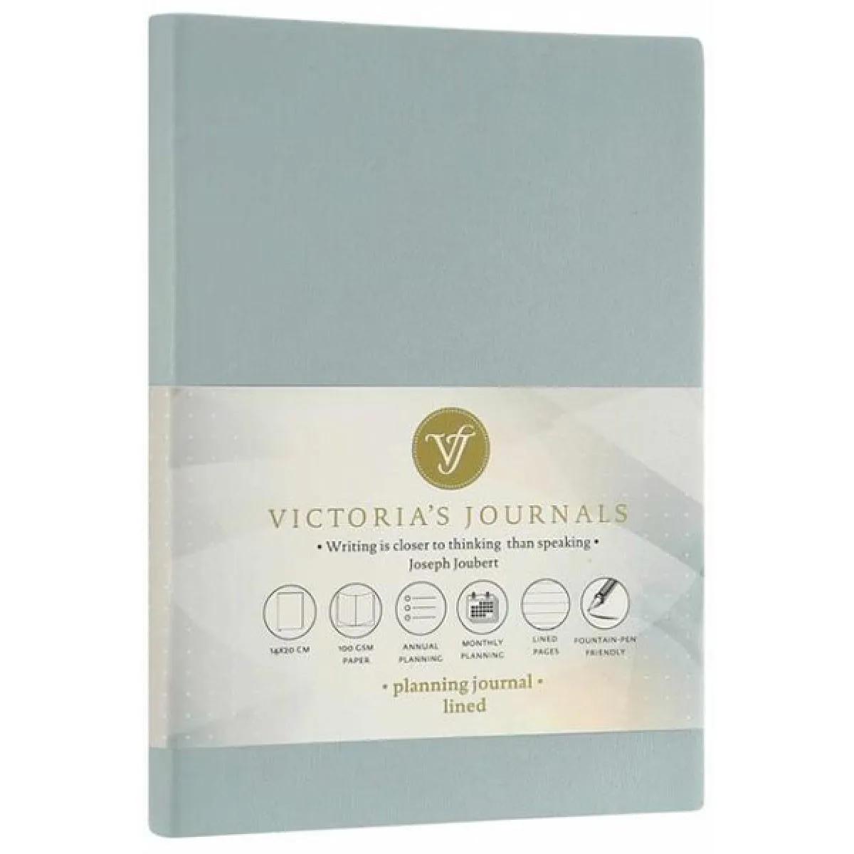 VICTORIA'S JOURNALS fleksi notes A5 na linije SVETLO PLAVI 
