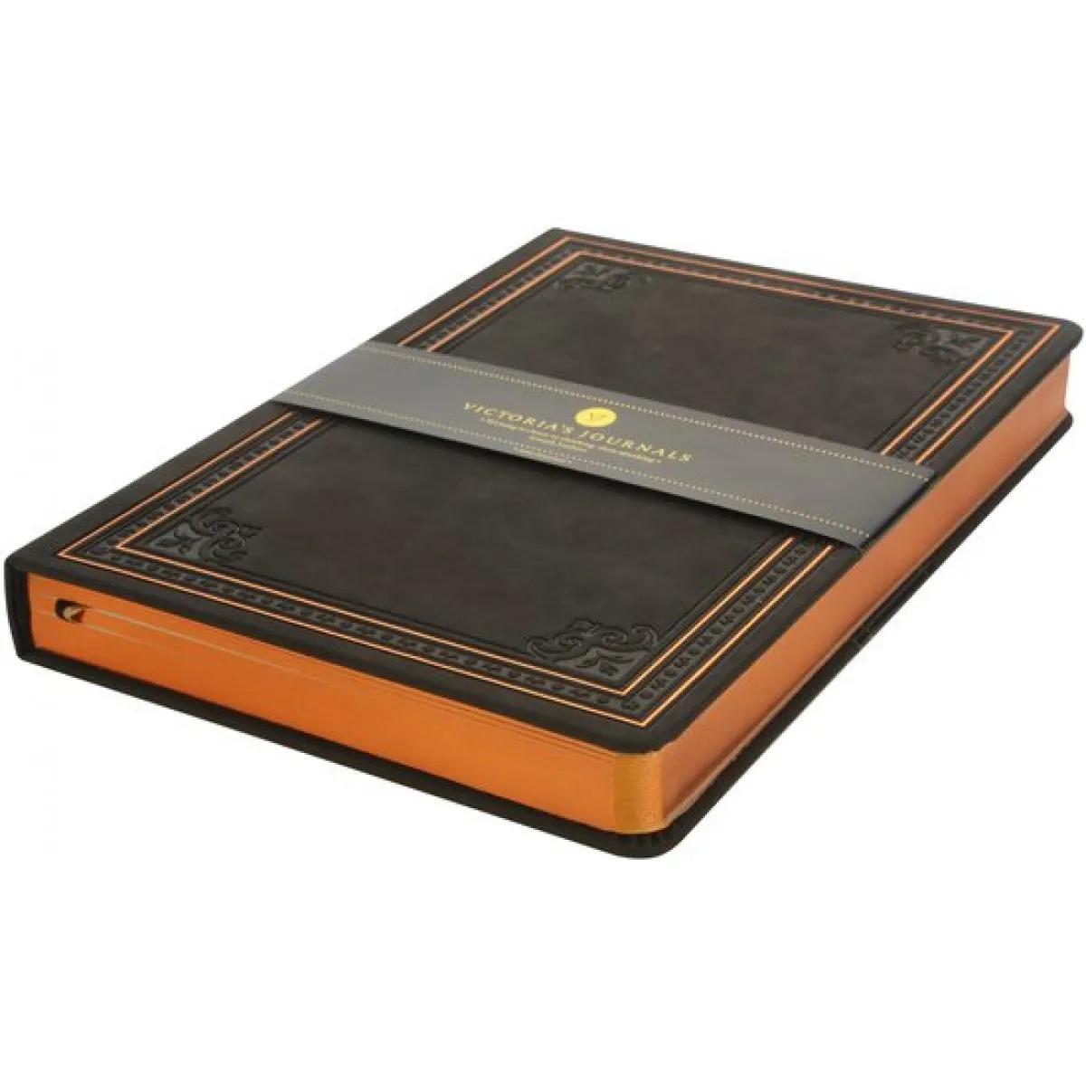 Notes VICTORIA'S JOURNALS VINTAGE - CRNI 14x20, 128 strana na linije 