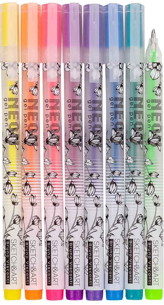 Gel pen SKETCH&ART, 8 kom, 0.5mm NEON 