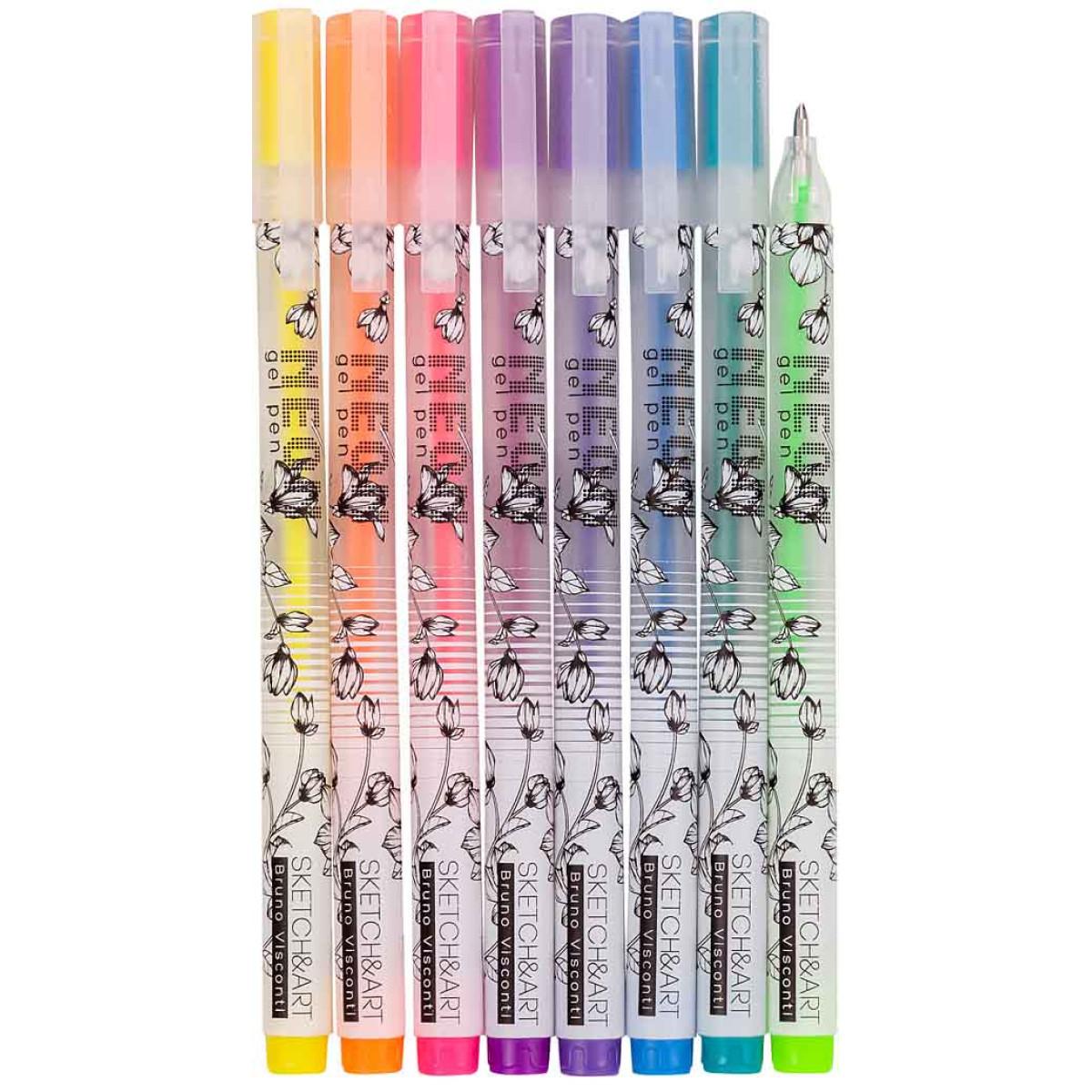 Gel pen SKETCH&ART, 8 kom, 0.5mm NEON 