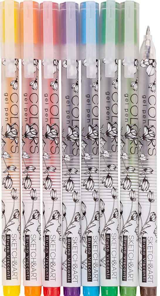 Gel pen SKETCH&ART, 8 kom, 0.8mm COLORS 