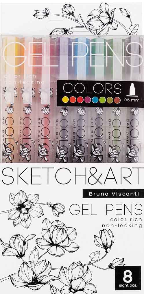 Gel pen SKETCH&ART, 8 kom, 0.8mm COLORS 