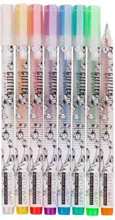 Gel pen SKETCH&ART, 8 kom, 1.0mm GLITTER 