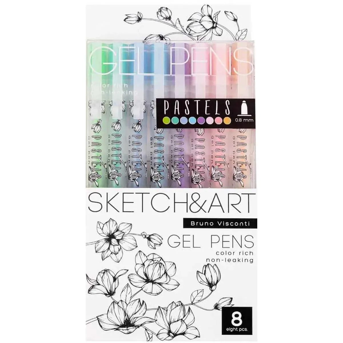 Gel pen SKETCH&ART, 8 kom, 0,8mm PASTEL 