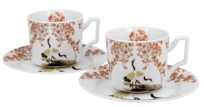 Set dve šolje za espreso SAKURA & CRANES - 110ml 