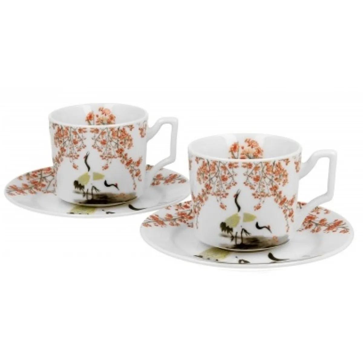 Set dve šolje za espreso SAKURA & CRANES - 110ml 