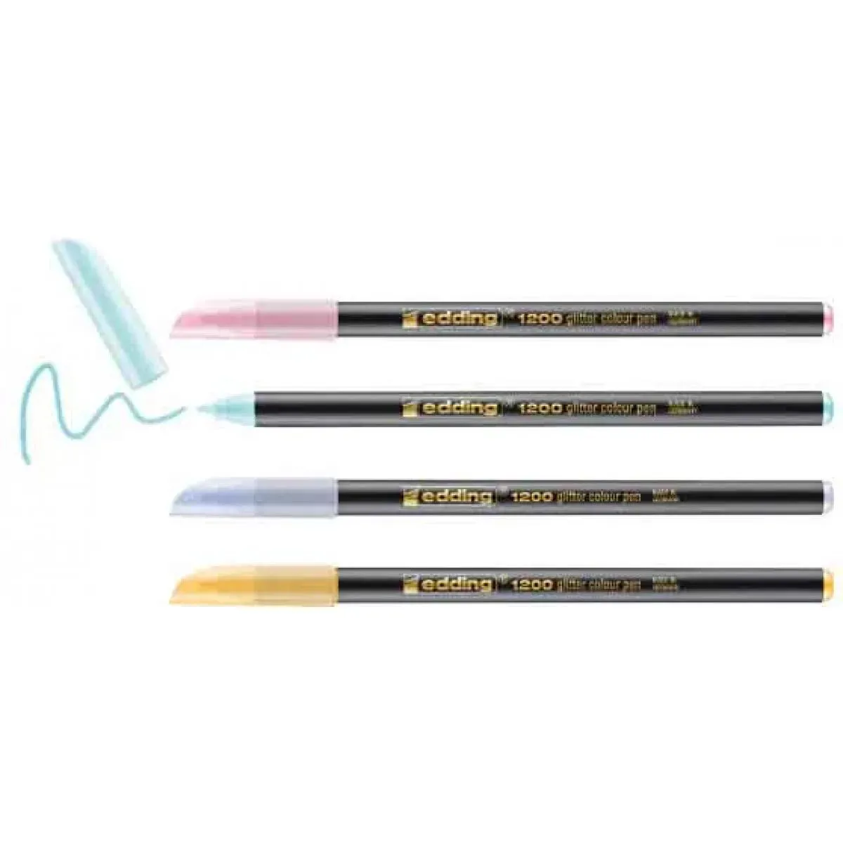 FLOMASTERI E-1200 1-3MM GLITTER , SET 1/4 PASTELNE BOJE EDDING SORTIRANO 