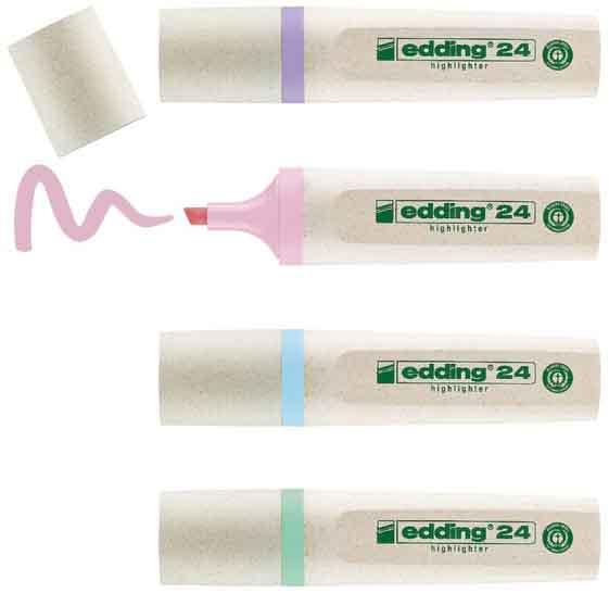 SIGNIRI E-24 ECOLINE PASTEL 2-5MM      SET 1/4                      EDDING SORTIRANO 