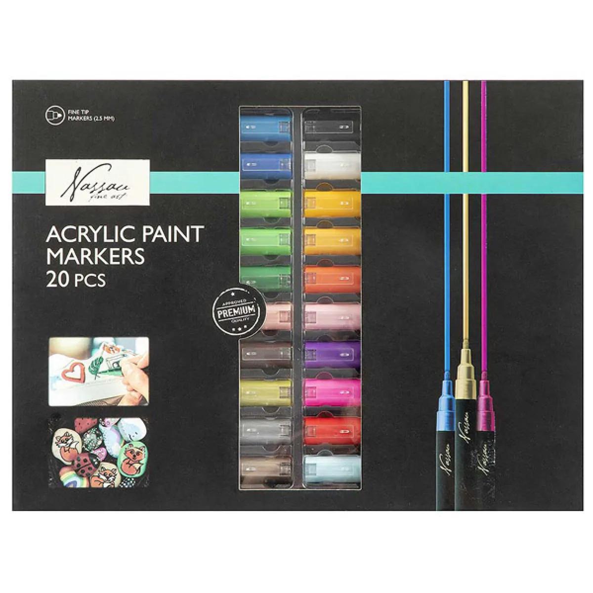 Set akrilnih markera NASSAU -20komada 