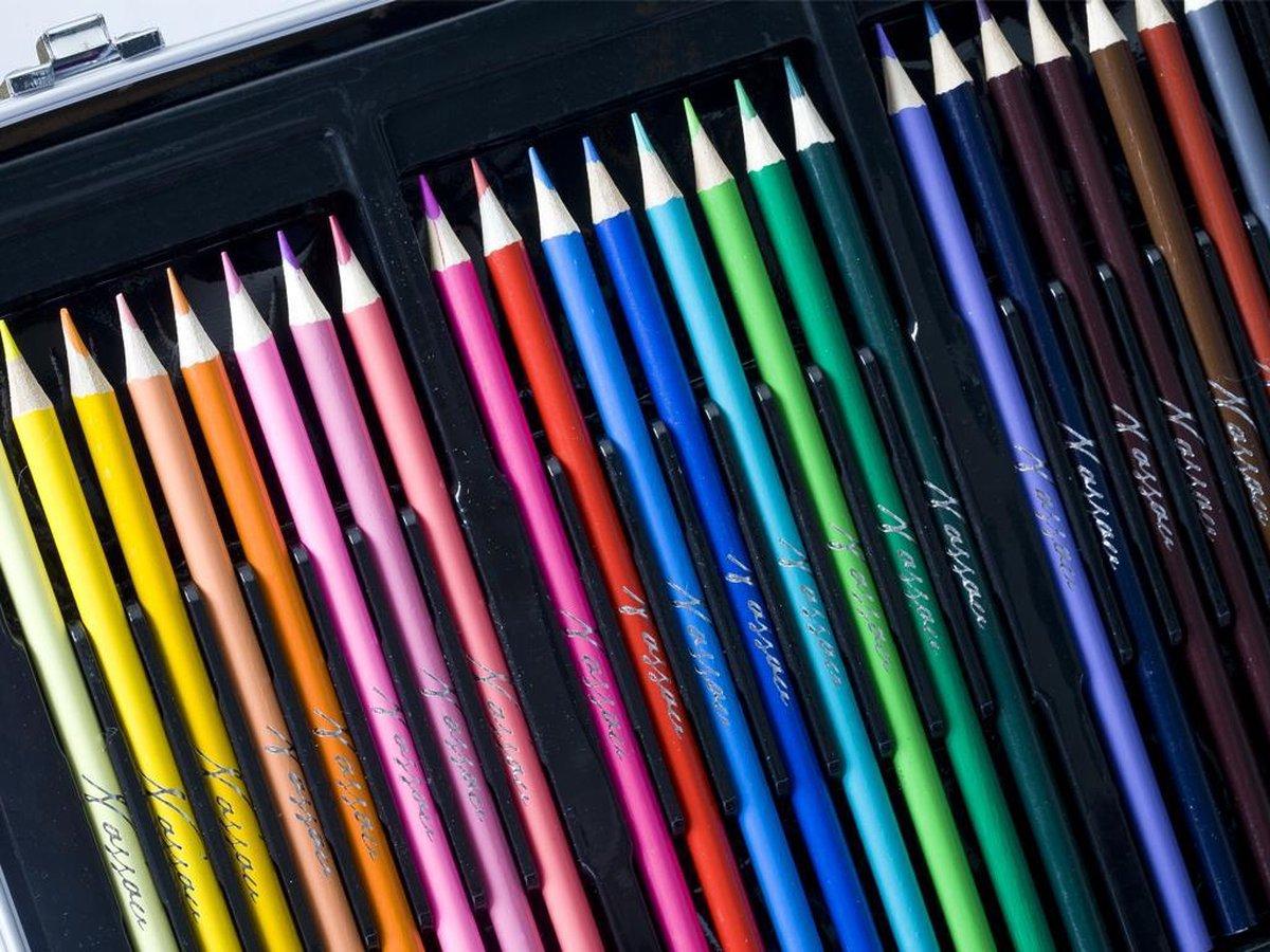 Set za crtanje u metalnoj kutiji NASSAU 79 kom, 36x23cm 