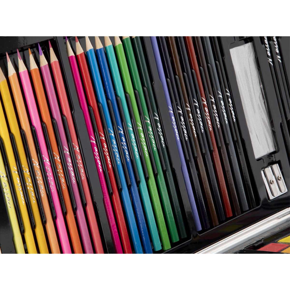 Set za crtanje u metalnoj kutiji NASSAU 79 kom, 36x23cm 