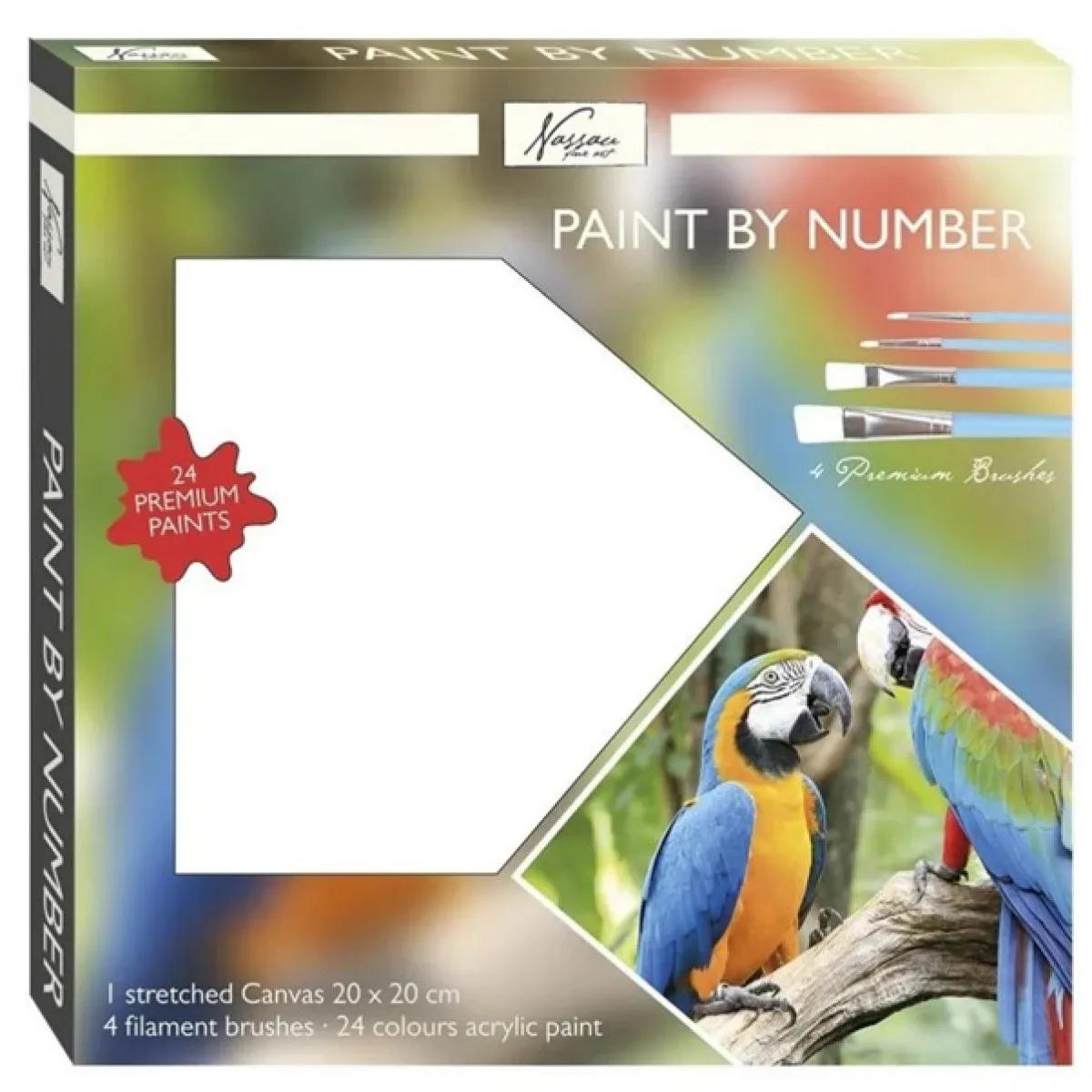 Kreativni set OBOJ PO BROJEVIMA - PAPAGAJ 