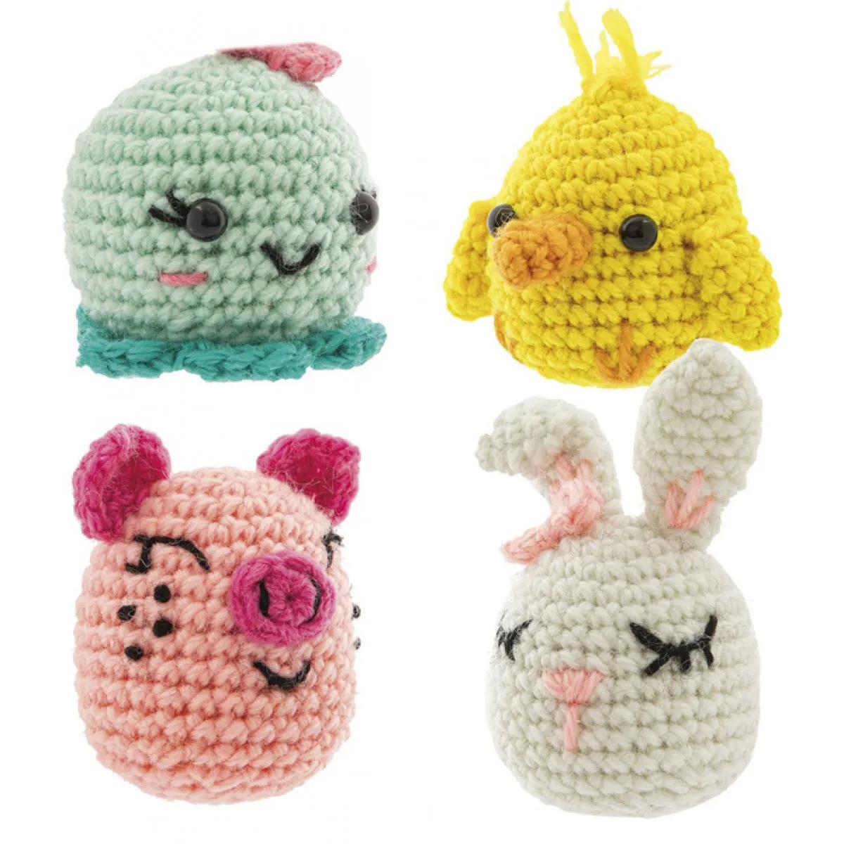 Kreativni set za heklanje PRASE, ZEKA, PILE, OKTOPOD 