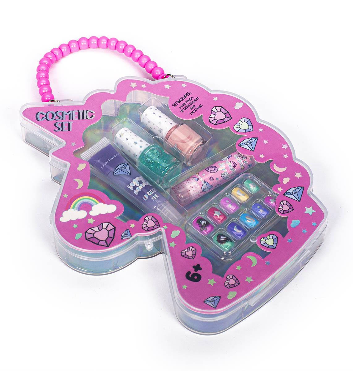 Dečiji kozmetički set, 2 laka za nokte, 2 balsama za usne, stikeri COSMETICS SET 