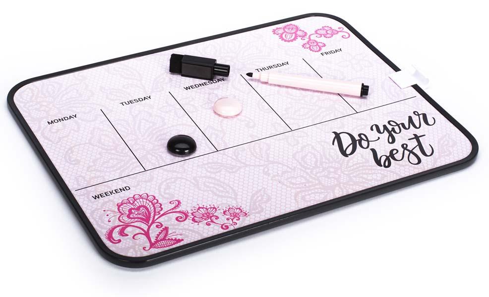 Piši-briši magnetna tabla / nedeljni planer DO YOUR BEST 