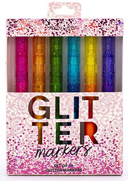 Set šest signira  GLITTER MARKERS 