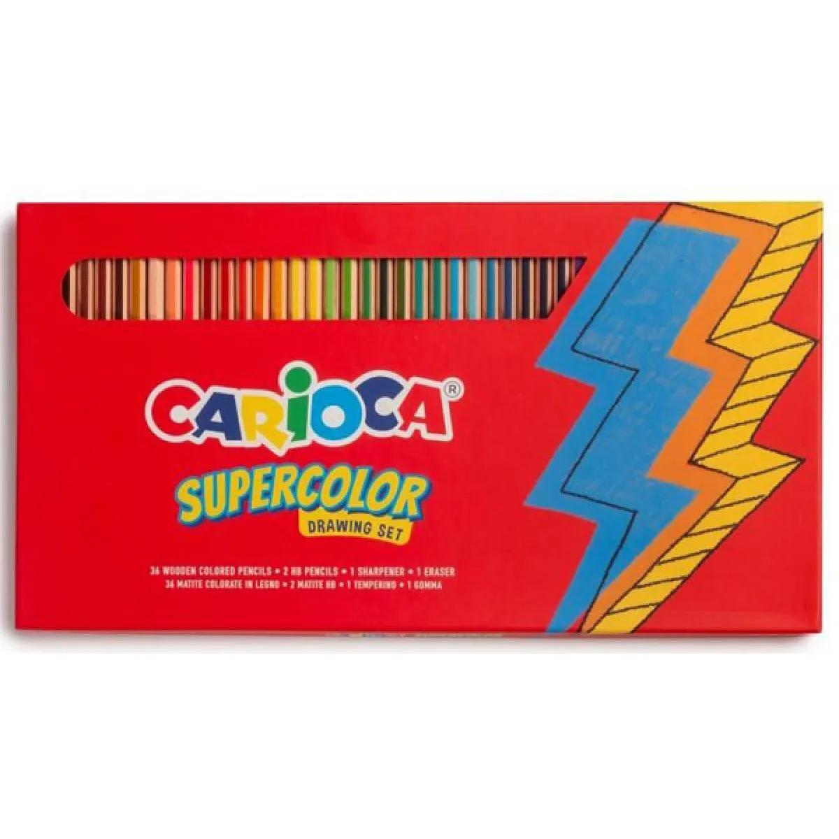 Drvene bojice u metalnoj kutiji CARIOCA 1/40 