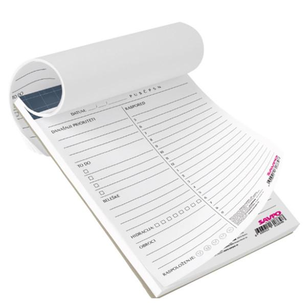 Dnevni planer sa tvrdom podlogom, 60 listova 