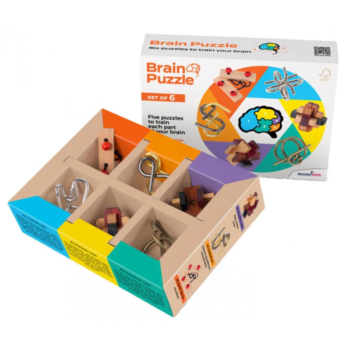 IQ puzzle BRAIN PUZZLE SET OF 6 