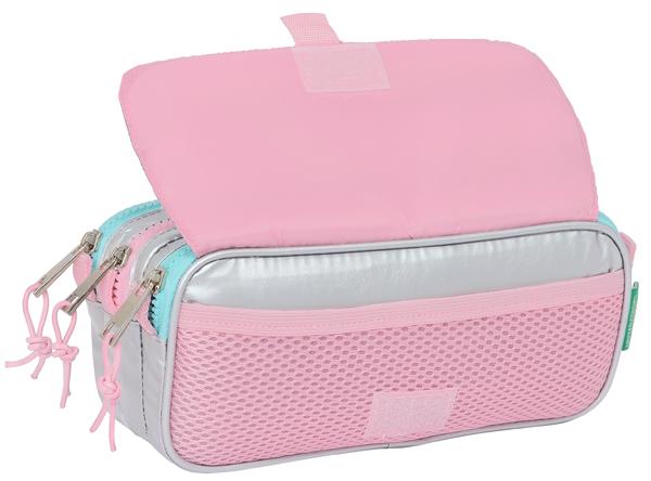 BENETTON pernica prazna sa tri pregrade  SILVER 