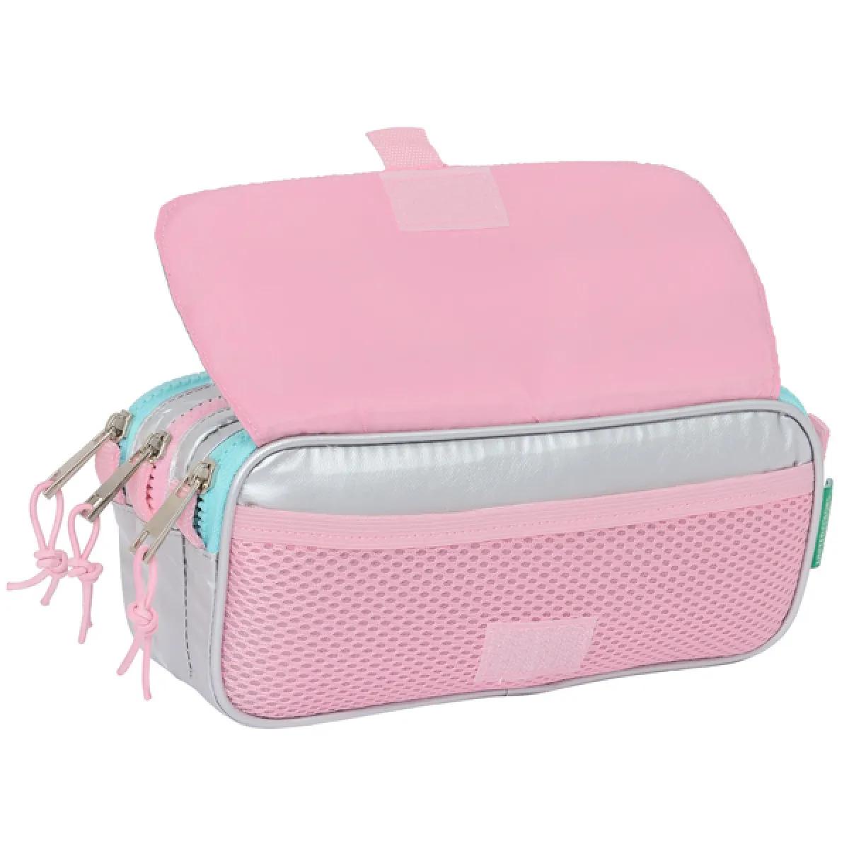 BENETTON pernica prazna sa tri pregrade  SILVER 