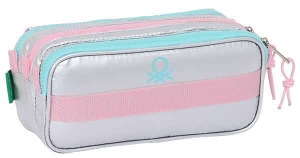 BENETTON pernica prazna sa tri pregrade  SILVER 