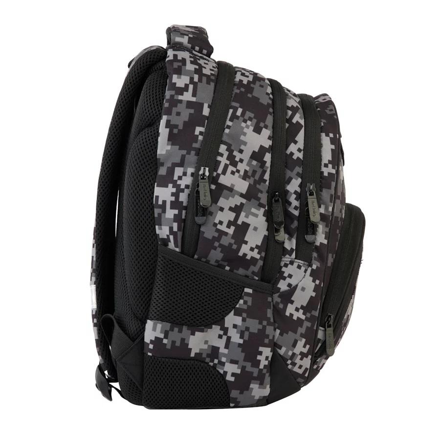 Školski ranac sa tri pregrade BEUNIQ Military grey 